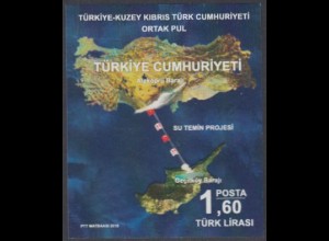 Türkei MiNr. Block 158 Wasserpipeline Türkei-Nordzypern