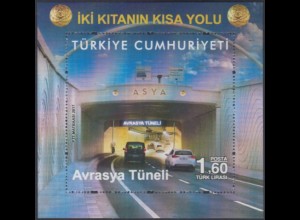 Türkei MiNr. Block 160 Eurasien-Tunnel