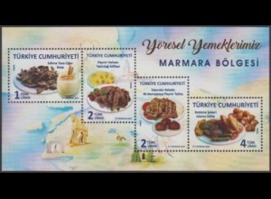 Türkei MiNr. Block 181 Regionale Küche, Marmararegion