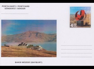 Türkei Ganzsache (Postkarte mit eingedruckter Marke) Kunst-u.Kulturmuseum Baksi Bayburt