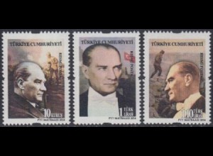 Türkei Dienstmarke Mi.Nr. 317-19 Kemal Atatürk (3 Werte)