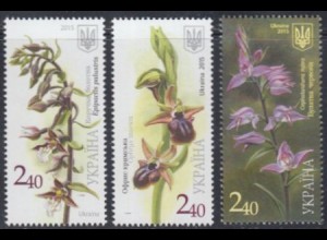 Ukraine Mi.Nr. 1518-20 Orchideen (3 Werte)