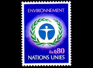UNO Genf Mi.Nr. 26 UNO-Konferenz über Umweltschutz, Emblem (0,80)