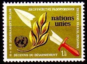 UNO Genf Mi.Nr. 31 Abrüstungsdekade, Lorberzweig, zerbr. Schwert (1,10)