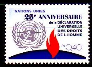 UNO Genf Mi.Nr. 35 Erklärung der Menschenrechte, Flamme der Freiheit (0,40)