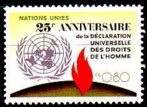 UNO Genf Mi.Nr. 36 Erklärung der Menschenrechte, Flamme der Freiheit (0,80)