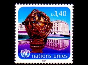 UNO Genf Mi.Nr. 153-Tab Freim. Armillarspäre, Genf (1,40)