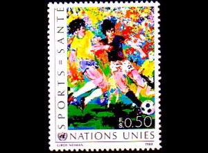 UNO Genf Mi.Nr. 169-Tab Gesundheit durch Sport, Fußball (0,50)