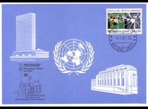 UNO Genf Blaue Karte Mi.Nr. 174 Brixen, Prixna (4.-6.9.87)