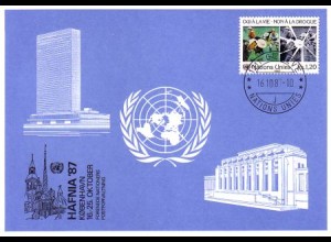 UNO Genf Blaue Karte Mi.Nr. 176 Kopenhagen, Hafnia (16.-25.10.87)