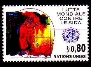 UNO Genf Mi.Nr. 185 AIDS Bekämpfung, Zeichnung L da Vinci Proportionen .. (0,80)