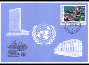 UNO Genf Blaue Karte Mi.Nr. 187 Kopenhagen (3.-6.11.88)