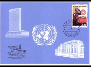 UNO Genf Blaue Karte Mi.Nr. 191 Mailand (31.3.-2.4.89)