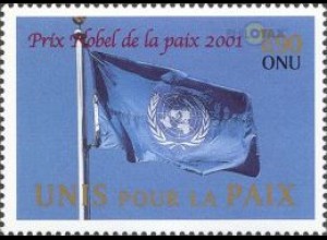 UNO Genf Mi.Nr. 432 Friedensnobelpreis für UNO + Kofi Annan (0,90)