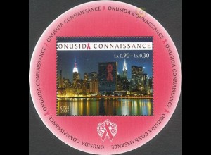 UNO Genf Mi.Nr. Block 17 Programm zur AIDS Bekämpfung Skyline New York