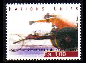 UNO Genf Mi.Nr. 516 Jahr des Sports, Rollstuhlrennen (1,00)
