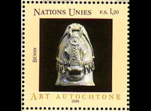 UNO Genf Mi.Nr. 530 Eingeborenenkunst, Pferdekopfglocke Benin (1,20)