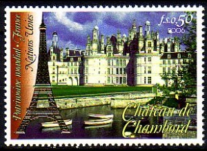 UNO Genf Mi.Nr. 550 Kulturerbe, Loiretal mit Schloss Chambord (0,50)