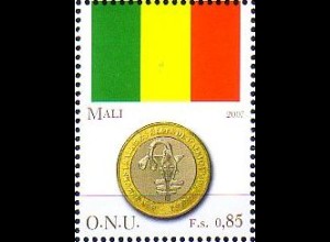 UNO Genf Mi.Nr. 571 Flaggen und Münzen, Mali (0,85)