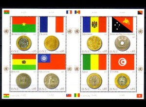 UNO Genf Mi.Nr. Klbg.565-72 Flaggen und Münzen (II) (mit 565-72)