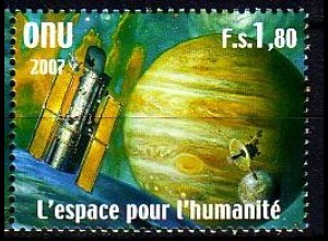 UNO Genf Mi.Nr. 585 50 Jahre Weltraumfahrt, Weltraumteleskop Hubble (1,80)