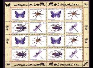 UNO Genf Mi.Nr. Klbg.640-43 Gef. Arten, Insekten und Spinnentiere (mit 4x640-43)