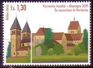 UNO Genf Mi.Nr. 645 UNESCO-Welterbe, Deutschland, Klosterinsel Reichenau (1,30)