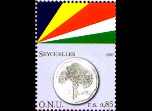 UNO Genf Mi.Nr. 675 Flaggen und Münzen, Seychellen (0,85)