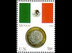UNO New York Mi.Nr. 1038 Flaggen und Münzen, Mexiko (39)