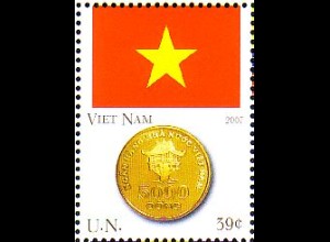 UNO New York Mi.Nr. 1051 Flaggen und Münzen, Vietnam (0,85)