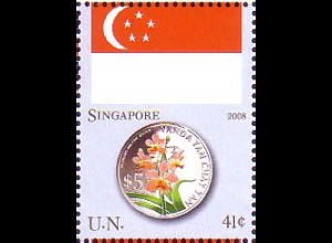 UNO New York Mi.Nr. 1084 Flaggen und Münzen, Singapur (0,85)