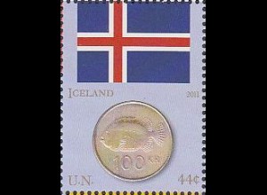 UNO New York Mi.Nr. 1248 Flaggen und Münzen (V), Island (44)