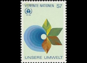 UNO Wien Mi.Nr. 25 Unsere Umwelt, Blätter, Wasser, stilis. (7)