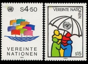 UNO Wien Mi.Nr. 49-50 Freimarken (2 Werte)