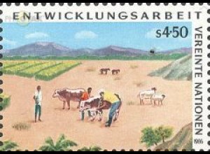 UNO Wien Mi.Nr. 57 Entwicklungsarbeit Viehzucht (4,50)