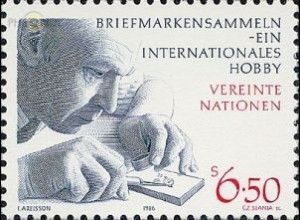 UNO Wien Mi.Nr. 61 Briefmarkensammeln Briefmarkenstecher (6,50)