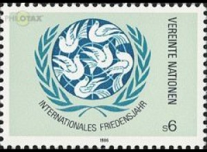 UNO Wien Mi.Nr. 63 Int. Jahr des Friedens Emblem mit Friedenstauben (6)