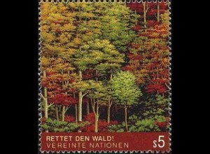 UNO Wien Mi.Nr. 82-Tab Rettet den Wald, Herbstlicher Laubwald (5)
