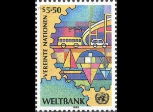 UNO Wien Mi.Nr. 89-Tab Weltbank Verkehrswesen (5,50)