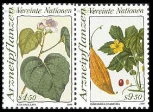 UNO Wien Mi.Nr. 102-103 Arzneipflanzen (2 Werte)