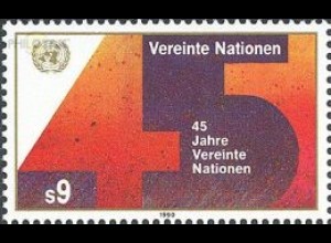 UNO Wien Mi.Nr. 105 45 Jahre UNO Plastische Zahl 45 (9)
