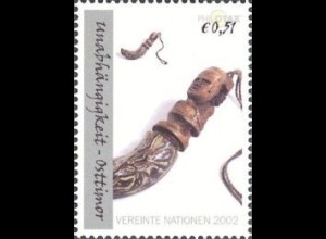 UNO Wien Mi.Nr. 361-Tab Unanhängigkeit Osttimors, Hirschhornschnitzerei (51)