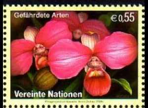 UNO Wien Mi.Nr. 436 Gefährdete Arten, Orchidee Phragmipedium kovachii (0,55)