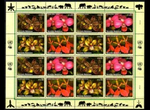UNO Wien Mi.Nr. Klbg.435-38 Gefährdete Arten (XIII) Orchideen (m. 4x435-38)