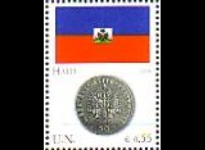 UNO Wien Mi.Nr. 482 Flaggen und Münzen, Haiti (0,55)