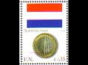 UNO Wien Mi.Nr. 484 Flaggen und Münzen, Niederlande (0,55)