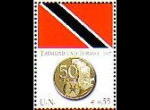 UNO Wien Mi.Nr. 489 Flaggen und Münzen, Trinidad und Tobago (0,55)