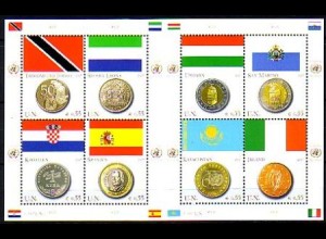 UNO Wien Mi.Nr. Klbg.489-96 Flaggen und Münzen (II) (mit 489-96)