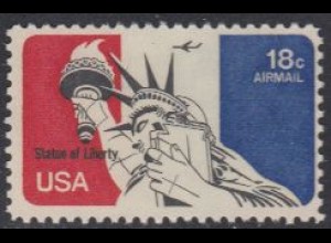 USA Mi.Nr. 1130 Freiheitsstatue vor (seitenverk.) französischer Flagge (18)