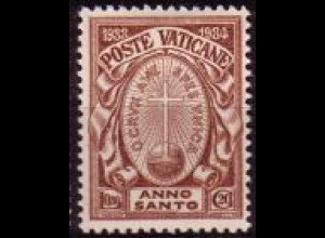 Vatikan Mi.Nr. 19 Heiliges Jahr der Erlösung, Kreuz auf Weltkugel (0,80L+20c)